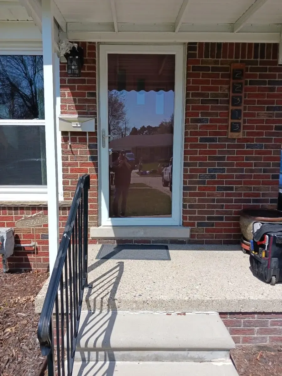 Entry Door with New Railing