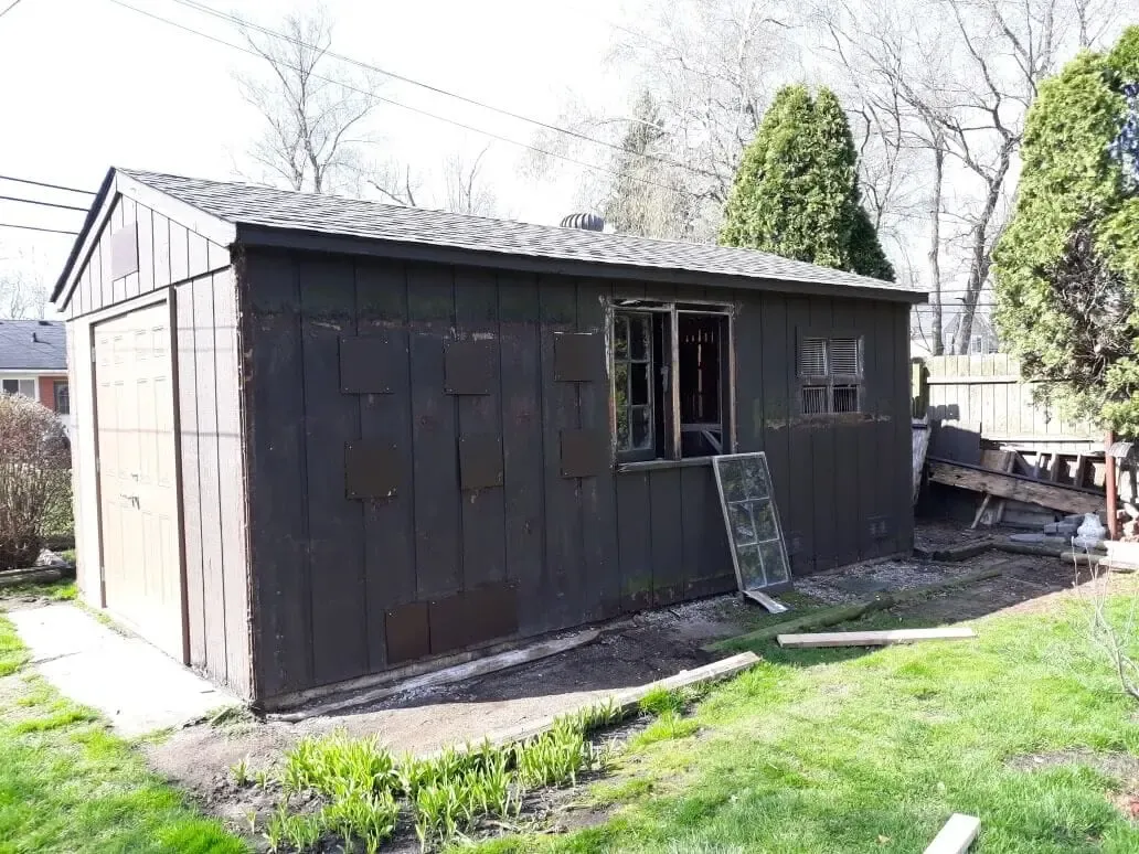 Detached Garage — before